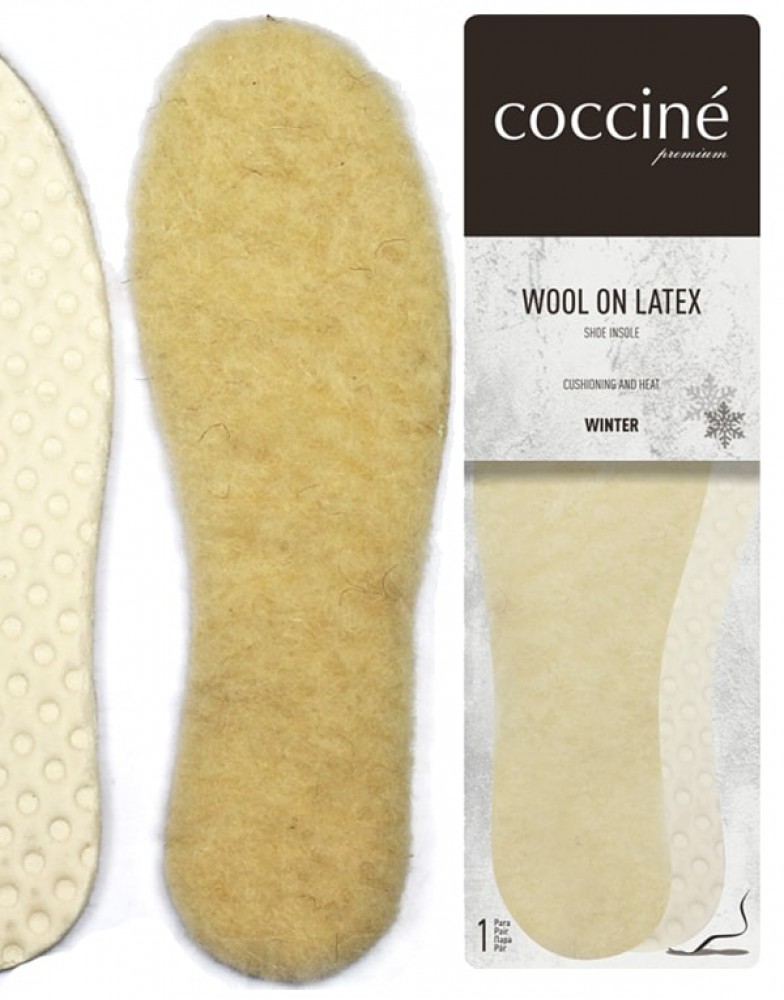 Talvised lambavillased sisetallad lateksist aluspõhjaga - Coccine Wool on Latex (1 paar)