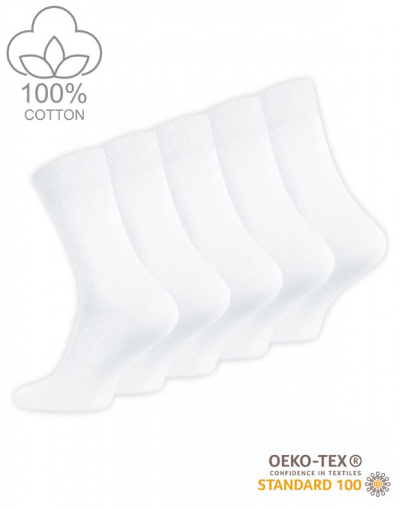 100% Puuvillased valged sokid VCA Textil ®  (5 paari) 2099